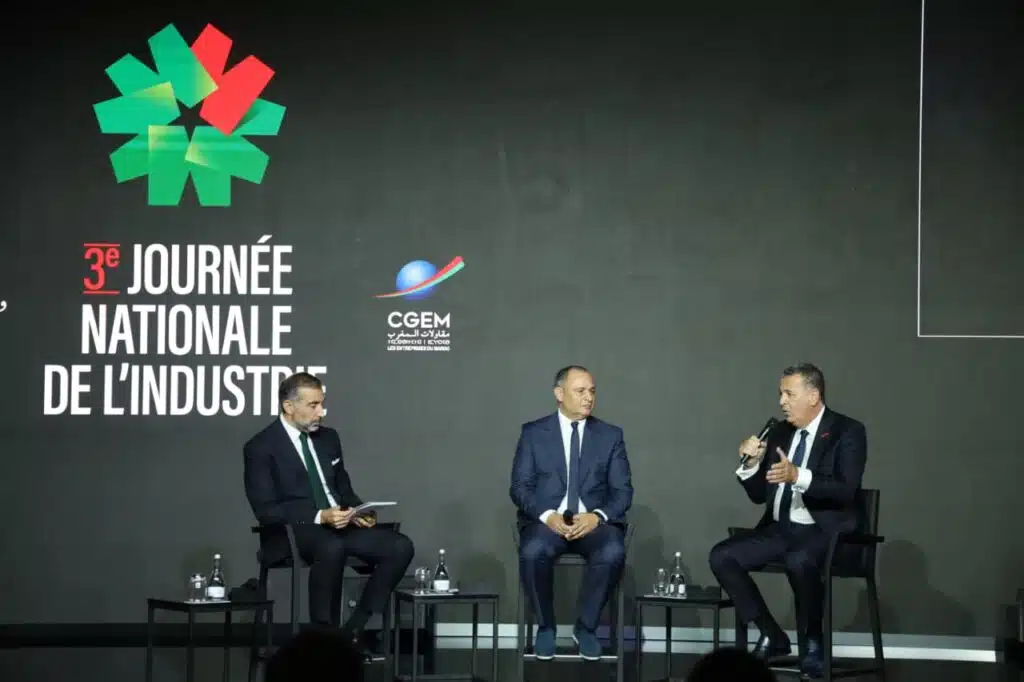 Ryad Mezzour présentant le label Made in Morocco lors de la Journée nationale de l’industrie