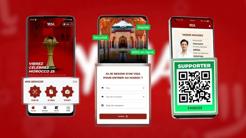 Application Yalla : visas électroniques pour le Maroc gratuit et Fan ID obligatoire pour la CAN 2025