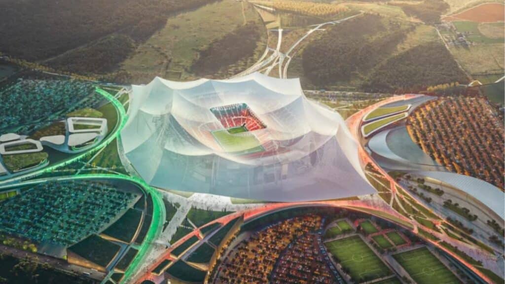 Grand Stade Hassan II : Géocoding retenue pour le contrôle topographique