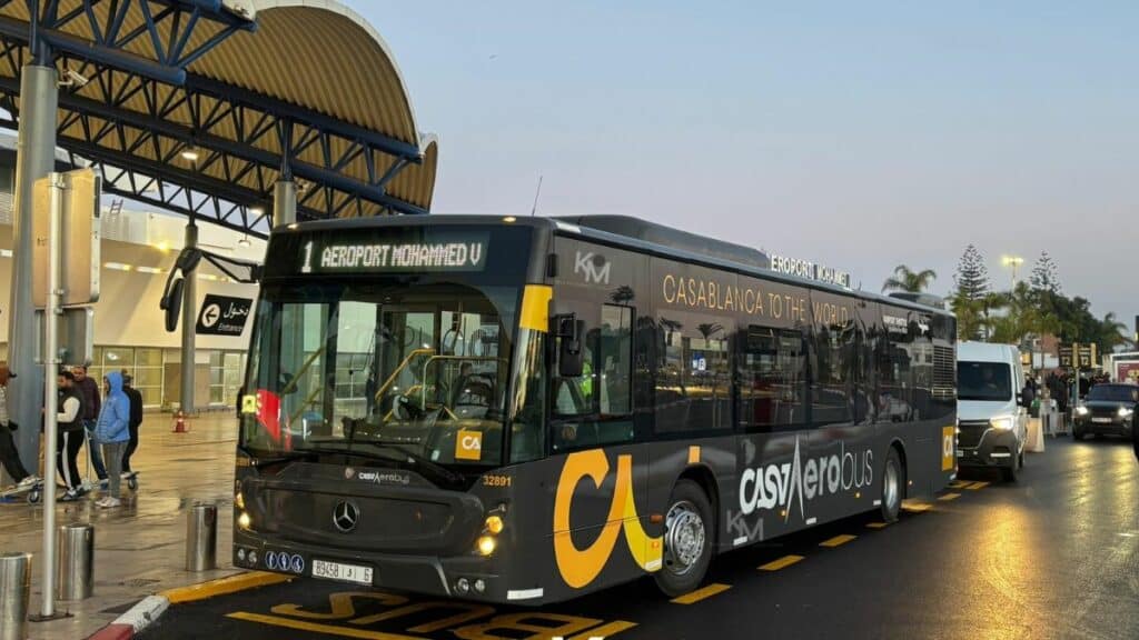 mise en service d’une nouvelle ligne de bus entre l’aéroport Mohammed V et la gare Casa port