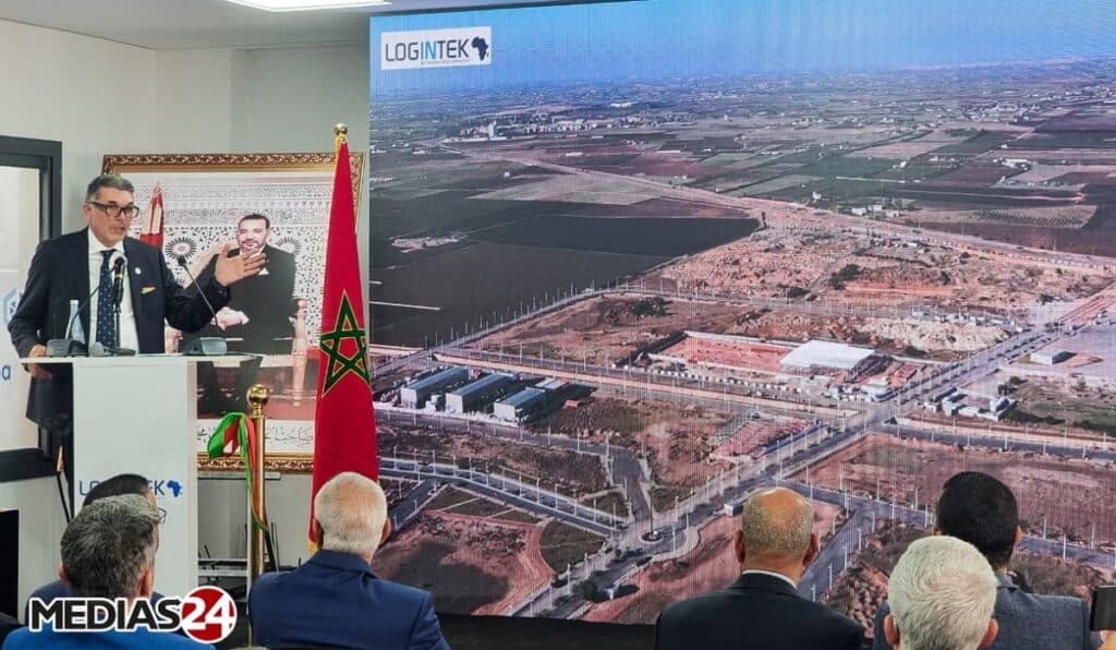Vue de Logintek, première zone industrielle et logistique privée intégrée à Settat, avec port sec et zone logistique de 60.000 m²