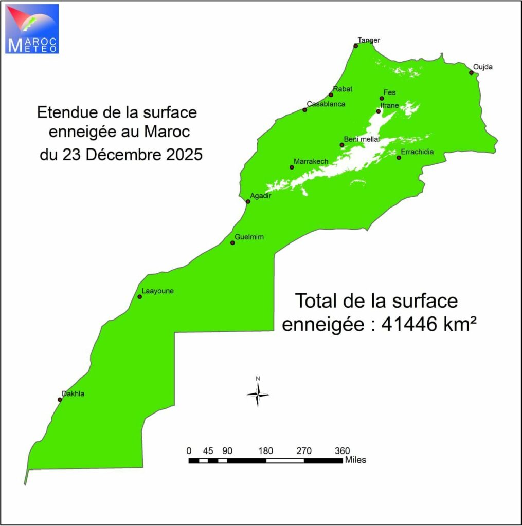 Plus de 41.000 km² couverts de neige au Maroc, un bilan exceptionnel selon la DGM