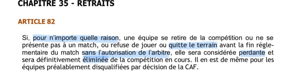 Finale CAN 2025 : lecture juridique d’une décision disciplinaire contestable