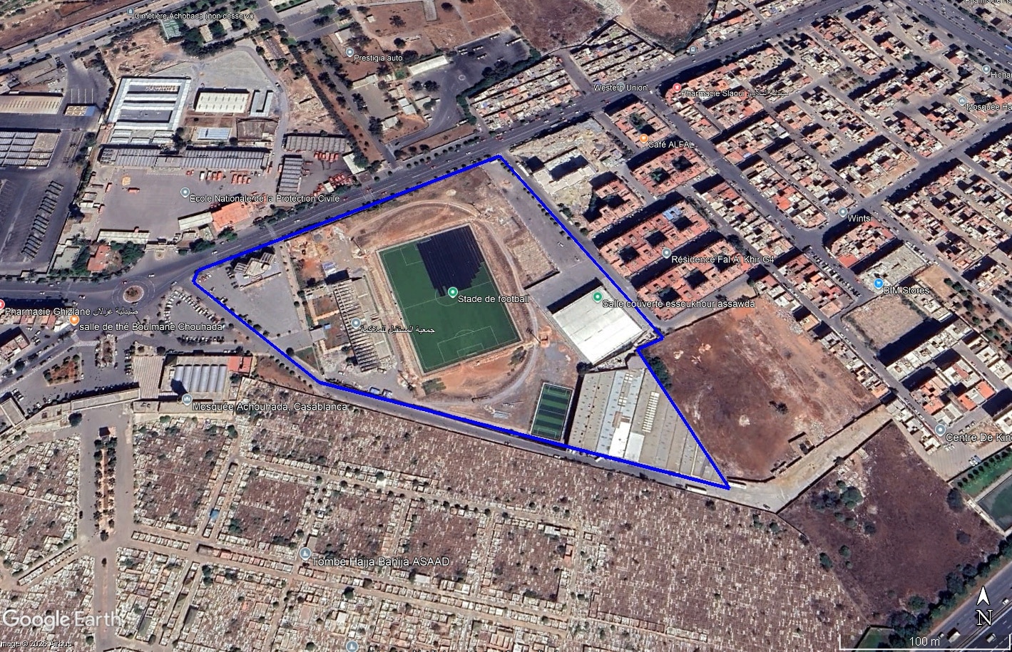 Casablanca : 600 millions de DH pour la reconstruction du Stade des Roches noires