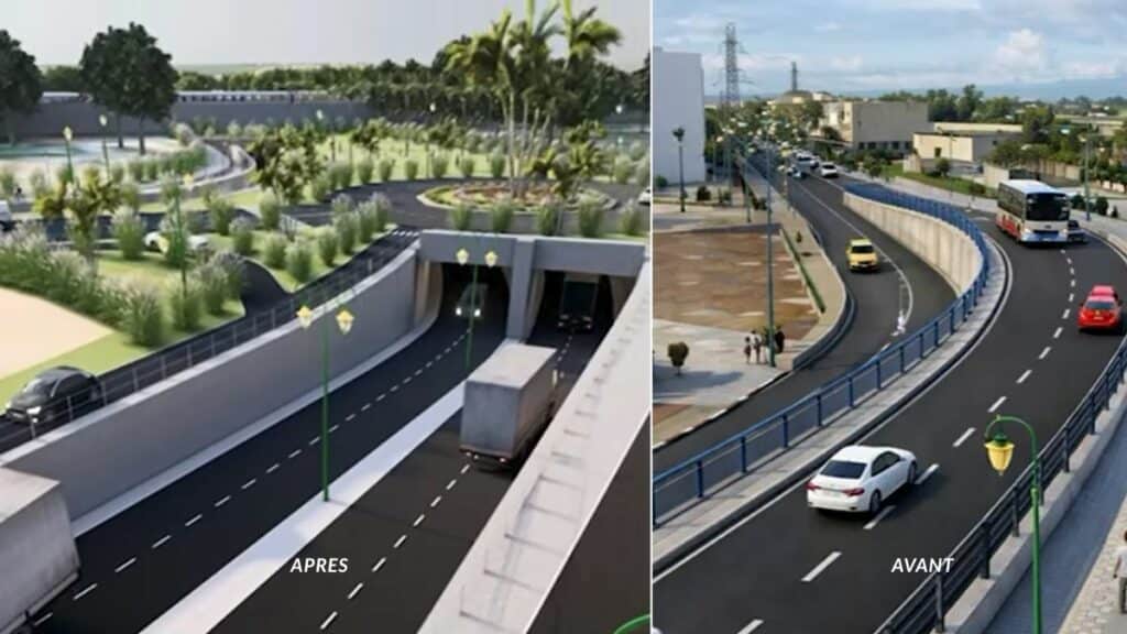 Le pont historique du centre de Bouskoura en cours de reconstruction
