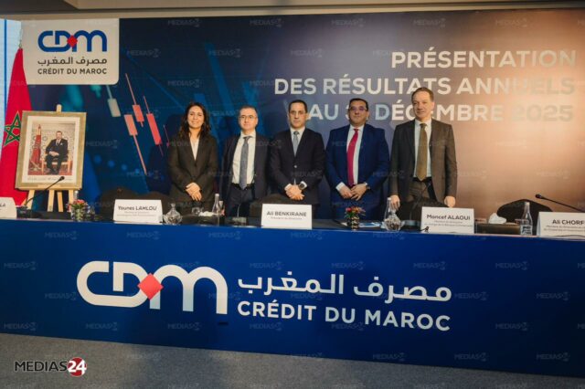 Crédit du Maroc, résultats 2025, crédits bancaires, résultat net, PNB, solvabilité, coût du risque, CDM Pay, SREP, banque marocaine