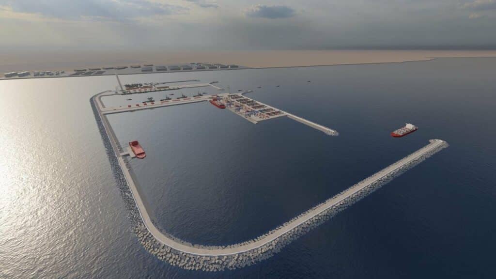 Chantier du port Dakhla Atlantique : 53% d’avancement, pont maritime à 85% (mise en service 2028)