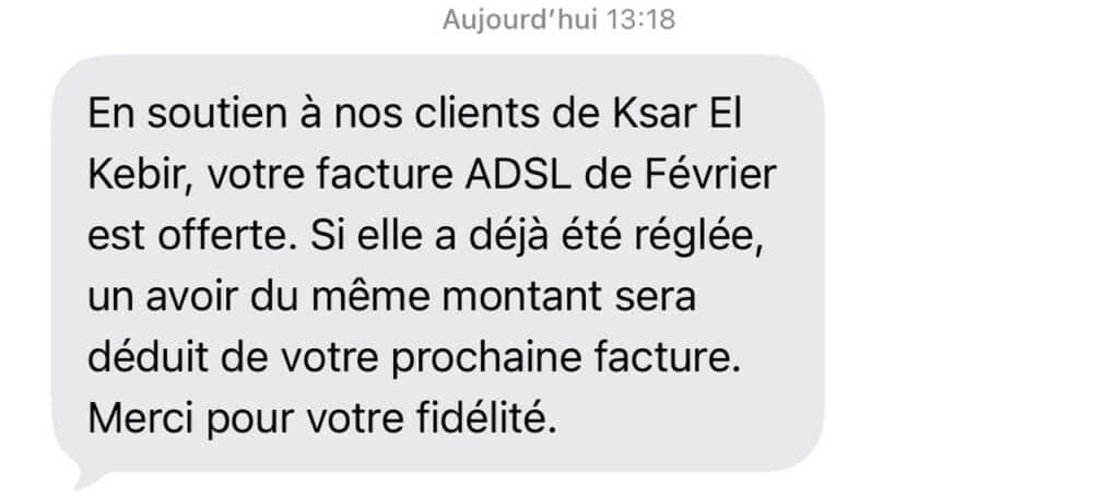 Après les intempéries, les opérateurs télécoms annulent les factures internet à Ksar El Kébir