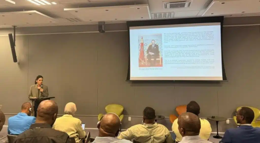 La Directrice générale de l’ANSS, Wafaa Jemali, a présenté les avancées du chantier marocain de la protection sociale.