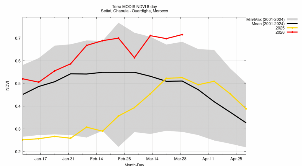 Images satellites : la céréaliculture portée par un hiver pluvieux, un printemps qui s’annonce encourageant