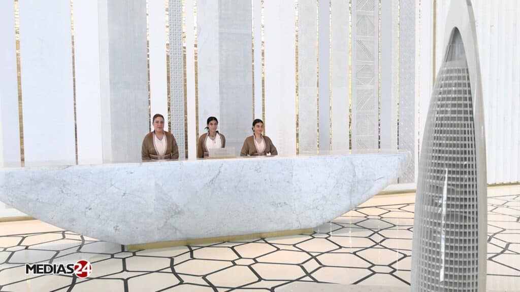 Inside the Mohammed VI Tower. A guided tour