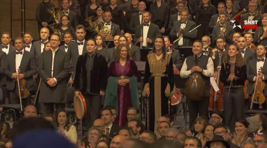 Les Princesses Lalla Khadija, Lalla Meryem et Lalla Hasnaa au spectacle inaugural du Théâtre Royal de Rabat.
