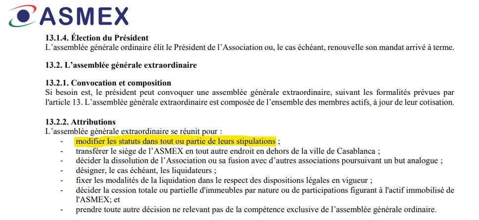 Crise à l’ASMEX : Sentissi convoque une assemblée extraordinaire pour modifier les statuts à 24 heures des élections