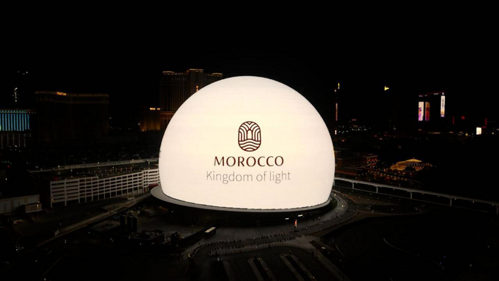 L’ONMT met le Maroc à l’honneur sur la Sphere de Las Vegas avec Expedia Group.