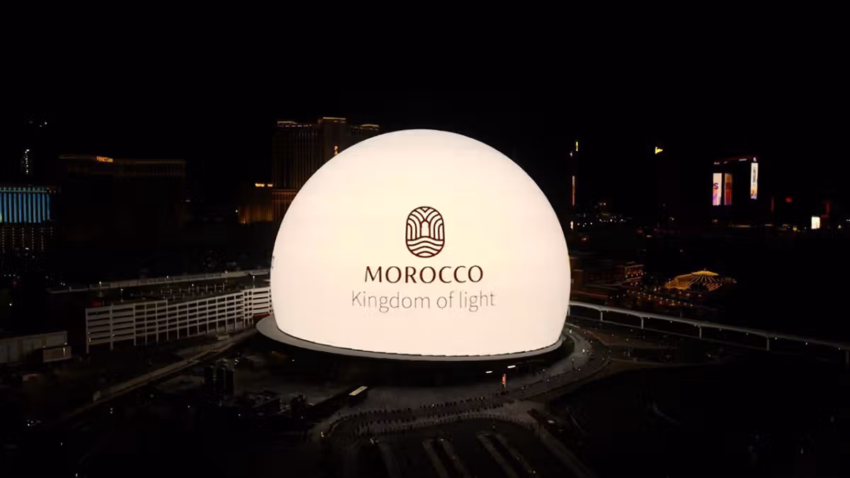 L’ONMT met le Maroc à l’honneur sur la Sphere de Las Vegas avec Expedia Group.