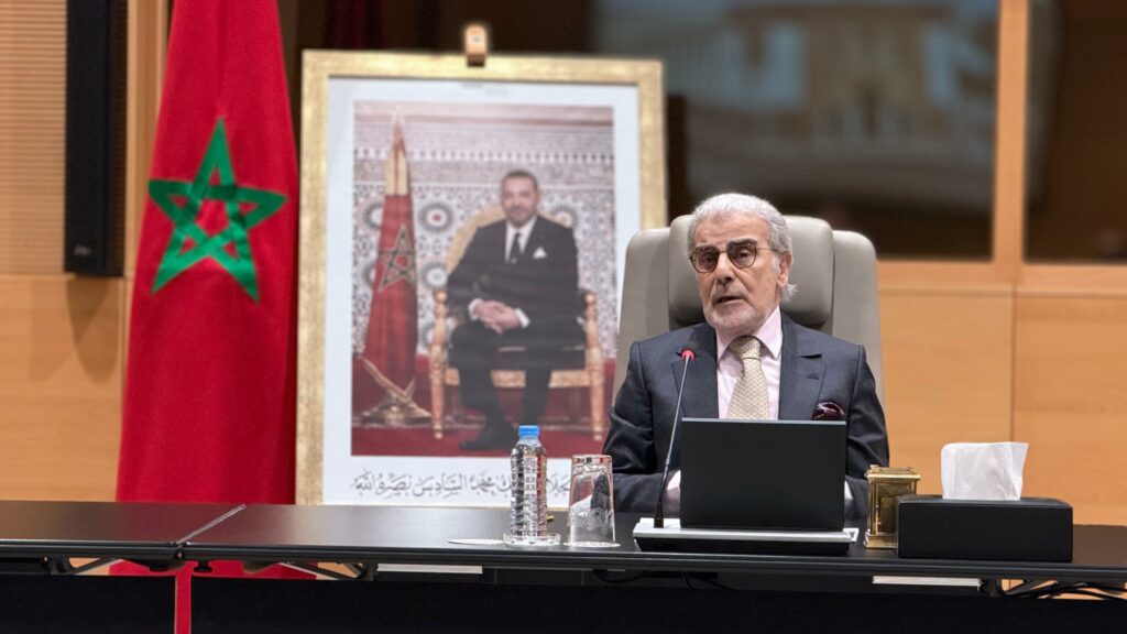 Abdellatif Jouahri lors de son point de presse après le Conseil de Bank Al-Maghrib du 23 juin 2026