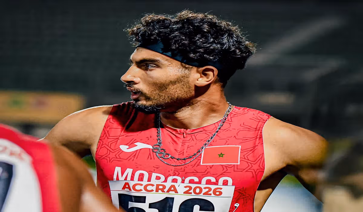 Yassine Hssine signe un record historique en 19,97 secondes.